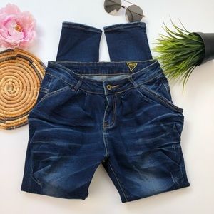 Miu Miu Designer skinny jeans 9” rise middark blue